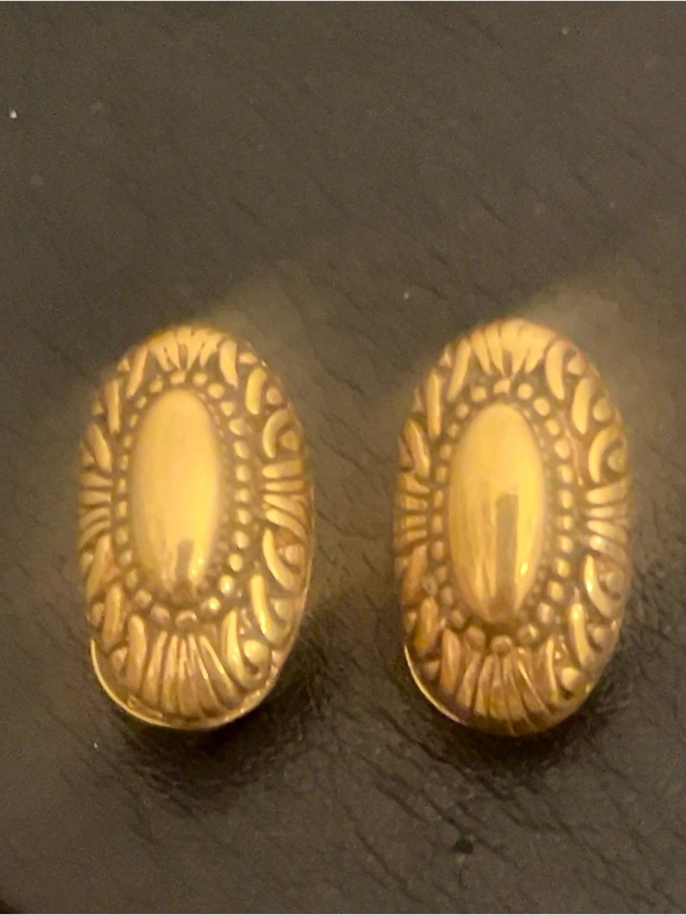 Premier Gold-Tone Floral Oval Clip/pierced Earrings - Women Jewelry